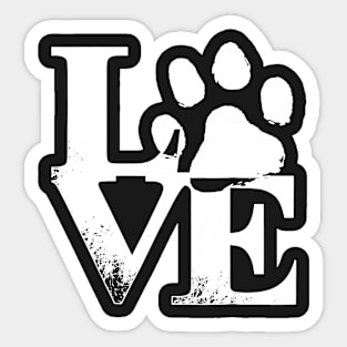 Love Dogs Paw For Heart! Tshirt For Men and Women Sticker